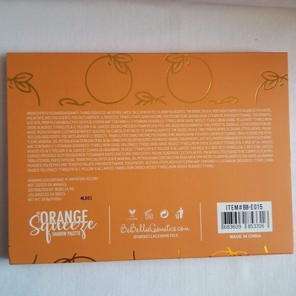 Be Bella Cosmetics - Orange Squeeze Eyeshadow Palette - Picture 2 of 11
